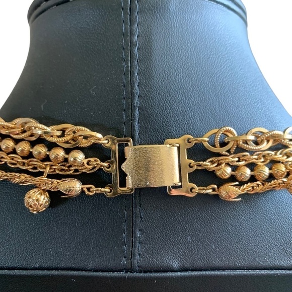 Napier Vintage Four Strand Goldtone Necklace - Picture 4 of 16